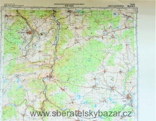 Mapa generálního štábu ČSLA  -  HORNÍ SLAVKOV 1 : 50 000