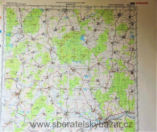 Mapa generálního štábu ČSLA  -  HORŠOVSKÝ TÝN 1 : 50 000