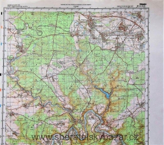 Mapa generálního štábu ČSLA  -  STOCHOV 1 : 50 000