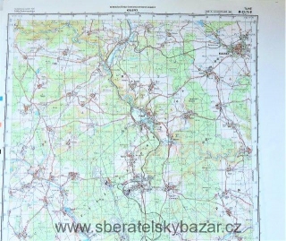 Mapa generálního štábu ČSLA  -  KRALOVICE 1 : 50 000