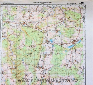 Mapa generálního štábu ČSLA  -  JESENICE 1 : 50 000