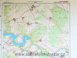 Mapa generálního štábu ČSLA  -  BNĚVES 1 : 25 000