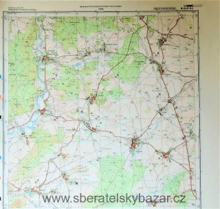 Mapa generálního štábu ČSLA  -  ČIZICE 1 : 25 000