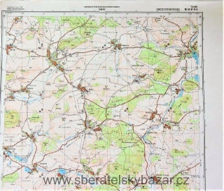 Mapa generálního štábu ČSLA  -  ŽINKOVY 1 : 25 000