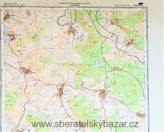 Mapa generálního štábu ČSLA  -  VELKÁ ČERNOC 1 : 25 000