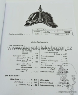 RU- Ceník Četnické výstroje/výzbroje 