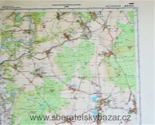 Mapa generálního štábu ČSLA  -  STUPNO 1 : 25 000