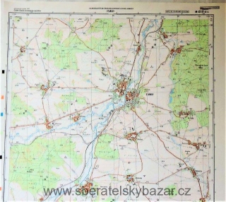 Mapa generálního štábu ČSLA  -  STAŇKOV 1 : 25 000