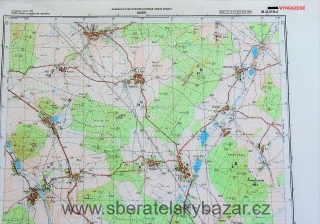 Mapa generálního štábu ČSLA  -  SKAŠOV 1 : 25 000