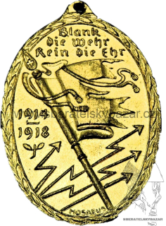  Pruská medaile pro účastníky světové války 1914-1918 originál 