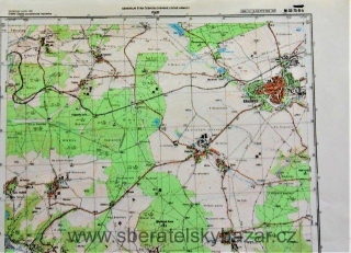 Mapa generálního štábu ČSLA  -  PLASY 1 : 25 000