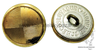 Zlatý knoflík policejního úředníka Tchécoslovaque Modéle - 21mm