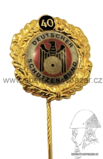 Německý spolkový střelecký odznak „Deutscher Schützenbund – 40“. 