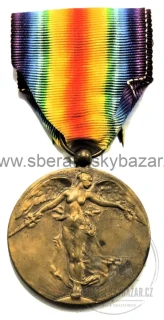 Belgie – Vítězná medaile 1914–1918 – Interallied Victory Medal – WWI