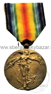 Belgie – Vítězná medaile 1914–1918 – Interallied Victory Medal – WWI