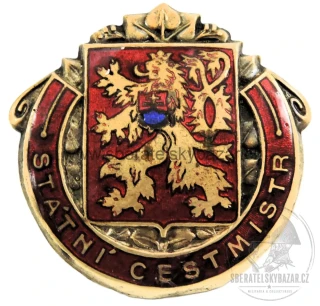 ČSR – služební odznak STÁTNÍ CESTMISTR – smalt – I. republika 