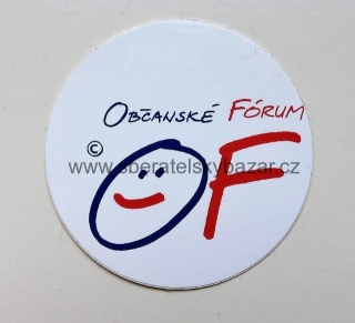 Nálepka Občanské Fórum 