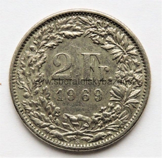 Švýcarsko - 2 frank 1969 B