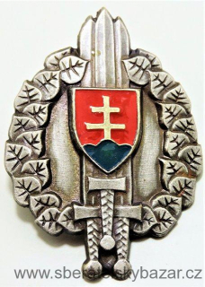 Velký čepicový odznak - Slovenská armáda - Praporčíci a poddolstojníci