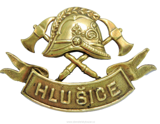 Velký přilbový odznak HLUŠICE - originál