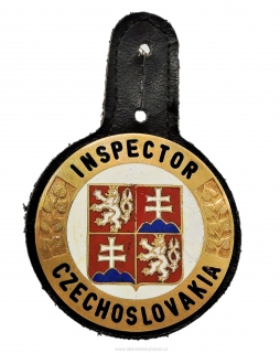 Služební placka ČSA - INSPECTOR CZECHOSLOVAKIA - Číslovaný